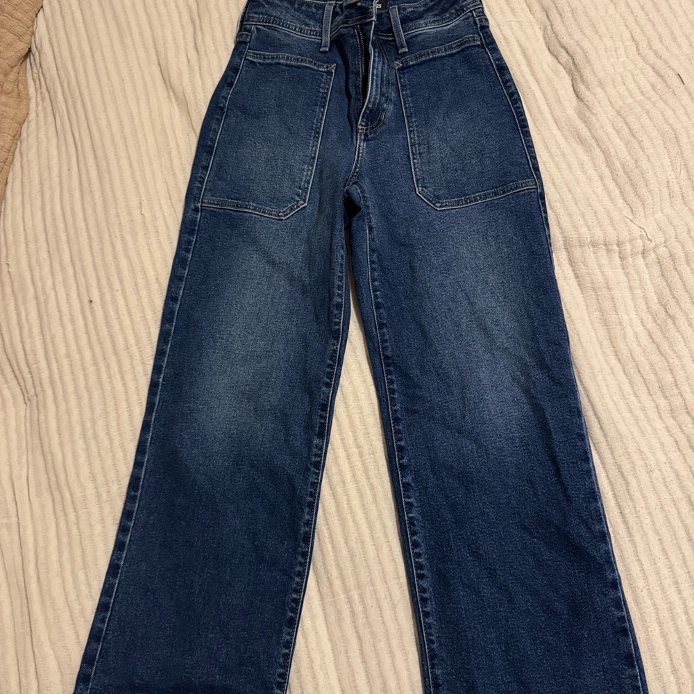 Just Black Dark Blue Straight Leg Jeans